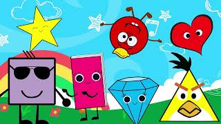 shapes song  shapes rhymes  we are shapes  shape song  shape songs for kids [upl. by Sinoda]