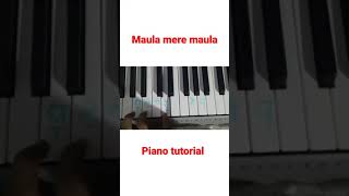 amardeep Maula mere maula song piano tutorial shorts [upl. by Netsrik337]