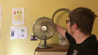 Progress 10 inch chrome desk fan VS Dyson 12 inch white and silver desk fan [upl. by Rebak]