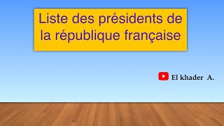 ✅ Liste des présidents de la République française les morts en cours de fonction précisés [upl. by Novikoff]