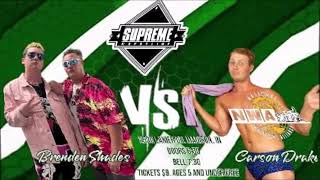 Carson Drake vs Brenden Shades  Supreme Wrestling 9142024 [upl. by Snodgrass]