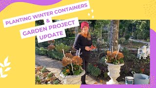 Planting winter containers amp Garden update [upl. by Asalocin]