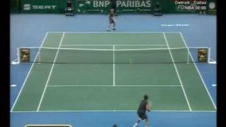 Novak Djokovic vs Gael Monfils  43 hits point [upl. by Westlund728]