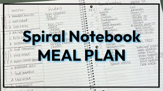 Planning meals figuring out a way to save money and a few Dutch doors Spiral notebook planning [upl. by Hueston923]