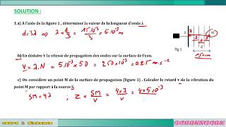EXERCICE 03  ONDES MECANIQUES PROGRESSIVES PERIODIQUES PC SVT SM [upl. by Fayette8]