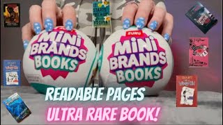 ASMR Gum Chewing Unboxing Mini Brands BOOKS  Ultra Rare Book Inside  Whispered Reading Of Pages [upl. by Gurango]