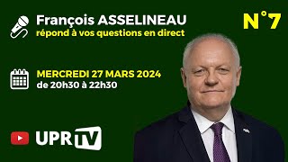 François Asselineau répond en direct à vos questions N°7 [upl. by Mhoj519]