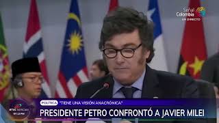 Apareció el video del debate entre Gustavo Petro y Javier Milei en la Cumbre G20  RTVC Noticias [upl. by Odele998]