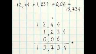 Kommagetallen optellen 2  Optellen van meerdere kommagetallen [upl. by Adaval]