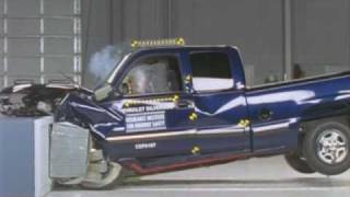 2001 Chevrolet Silverado 1500 moderate overlap IIHS crash test [upl. by Aletta642]