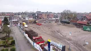 Albert Heijn supermarkt met ondergrondse parkeergarage in Lemmer [upl. by Tiler]