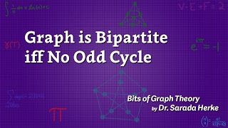 Graph Theory 19 Graph is Bipartite iff No Odd Cycle [upl. by Wexler501]