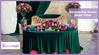 Enchanting Green Head Table  Shop The Look  eFavormartcom [upl. by Ploch]