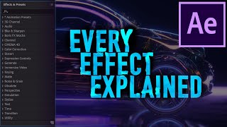 Every Effect Explained in Adobe AFTER EFFECTS CC  Episode 1 Intro amp Presets [upl. by Nattie]