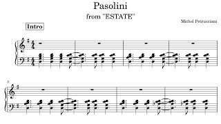 Pasolini Michel Petrucciani solo transcription from “Estate” [upl. by Ramal]