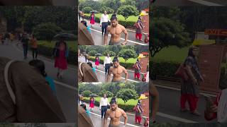 Shirtless In Public  Public Reaction When I Went Shirtless  Qutab Minar Mini Vlog  Crazy Reaction [upl. by Uni]