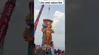 Indias biggest ganesh immersion🔥 ganeshstatus ganesh shorts trending [upl. by Franny]