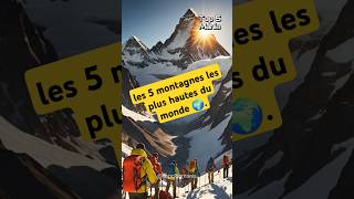 les 5 montagnes les plus hautes du monde 🌍montage découverte escalade short evrest inoxtag [upl. by Camellia]