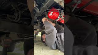 Installing an UNDERSLUNG LPG gas tank system  Converting a van into a camper 🚌 [upl. by Enylekcaj535]