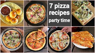 7 mind blowing indian pizza recipes  घर पर पिज़्ज़ा बनाने की विधि  fusion pizza recipes collection [upl. by Modeerf]