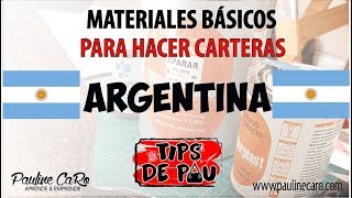 MATERIALES BÁSICOS PARA HACER CARTERAS [upl. by Domini]