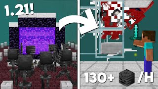 Minecraft 121 Wither Skeleton Farm  130 Per Hour [upl. by Eniotna]