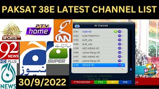 Paksat 38e Latest Channel List  Updated 3092022 [upl. by Sifan]