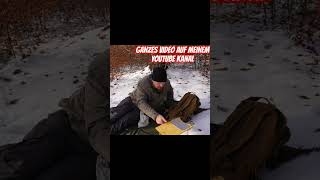 Erster Kaffee im Schnee outdoor camping bushcraft draussen wald natur survival kochen [upl. by Aurore]