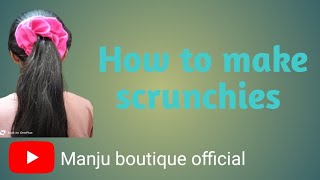 How to make scrunchies [upl. by Daphna]