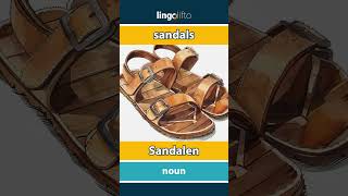 🇬🇧🇩🇪 sandals  Sandalen  vocabulary builder  learn English  Lernen wir Englisch [upl. by Aihsenal645]