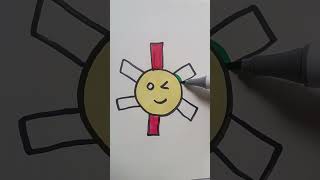 Easy drawing of sun 🌞sun falakkunjactivity easydrawing shortvideo shortsfeed drawing colors [upl. by Rotce356]