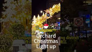 🇸🇬 Singapore shopping district Orchard Road Christmas light up 2024 shorts [upl. by Lyontine]