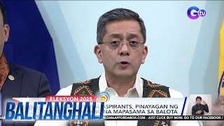 66 na senatorial aspirants pinayagan ng Comelec en banc na mapasama sa balota  Balitanghali [upl. by Aknayirp973]