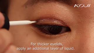 How to use quotEyeTalk Hybrid Filmquot NonAdhesive Double Eyelid Cosmetics [upl. by Ettecul716]