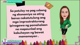 Araling Panlipunan 3  Kahalagahan ng Imprastraktura sa Kabuhayan ng mga Lungsod o Bayan sa Rehiyon [upl. by Naitsabas]