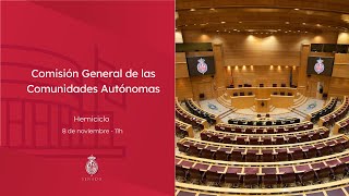 Comisión General de las Comunidades Autónomas  8 de noviembre de 2024  16 horas [upl. by Aldo]