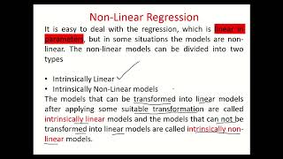 1Non Linear Regression [upl. by Loralee]