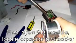 How to modify motorcycle CDI to increase spark intensity [upl. by Pogue349]