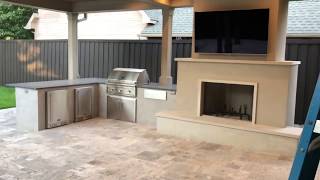 Dallas Texas Backyard Patio Landscape and Pool Surround System PART2 [upl. by Notsud276]