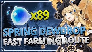 Spring of the First Dewdrop 89 Locations FAST FARMING ROUTE TIMESTAMPS  Genshin Impact 42 [upl. by Ailemor]