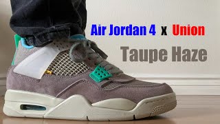 Best Union Jordan 4 Jordan 4 Union Taupe Haze from stockxshoesvip TDunky Review [upl. by Rico]