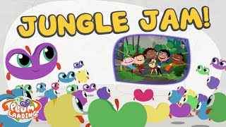 Jungle Jam  Jungle Song  PLUM LANDING on PBS KIDS [upl. by Atiuqehs]