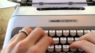 Olivetti Lettera 35 Typewriter with Case case not shown in video [upl. by Ramat668]