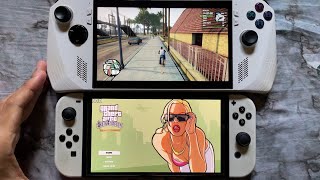 GTA San Andreas The Definitive Edition  Nintendo Switch 60 fps  Asus Rog Ally pc handheld [upl. by Venetis]