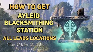 ESO How to Get Ayleid Blacksmithing Station Antiquity All Scrying Leads Locations [upl. by Popele661]