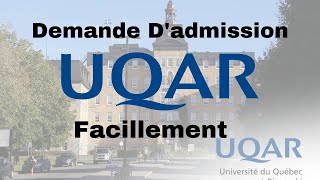 demande dadmission a l’université de Rimouski [upl. by Ellatsyrc]