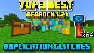 3 BEST MINECRAFT BEDROCK 121 DUPLICATION GLITCHES Playstation Xbox Switch MCPE PC [upl. by Ajnotal]