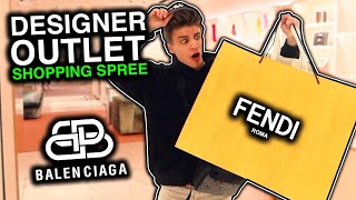 SHOPPING FOR DESIGNER AT THE OUTLETS BALENCIAGA amp FENDI [upl. by Adnahsed189]