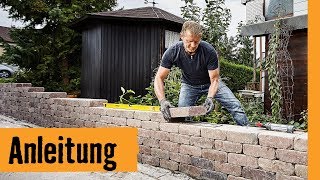 Gartenmauer bauen mit Mauersteinen  HORNBACH Meisterschmiede [upl. by Gorski]