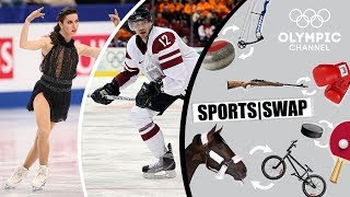 Figure Skating vs Ice Hockey  Who Will be Best at the Other Sport  Sports Swap Challenge [upl. by Angela]